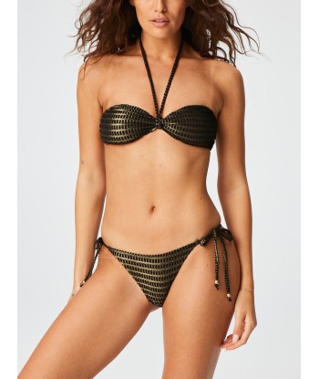 BIKINI TOP BLACK & GOLD la livraison gratuite