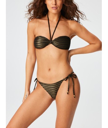 BIKINI TOP BLACK & GOLD la livraison gratuite