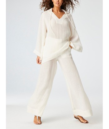 WIDE LEG PANTS IN GAUZE LINEN la chaussure