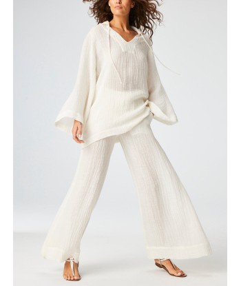 WIDE LEG PANTS IN GAUZE LINEN la chaussure