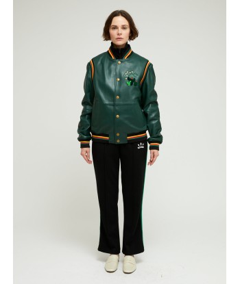 VESTE TEDDY EN CUIR GREEN EPICEA Economisez 