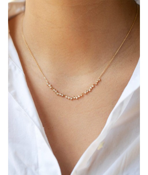 COLLIER TWISTED DIAMANTS LONG votre