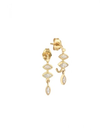 BOUCLES D'OREILLES 3 DIAMANTS MARQUISE votre restaurant rapide dans 