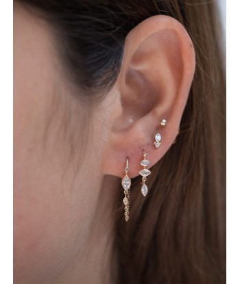 BOUCLES D'OREILLES 3 DIAMANTS MARQUISE votre restaurant rapide dans 